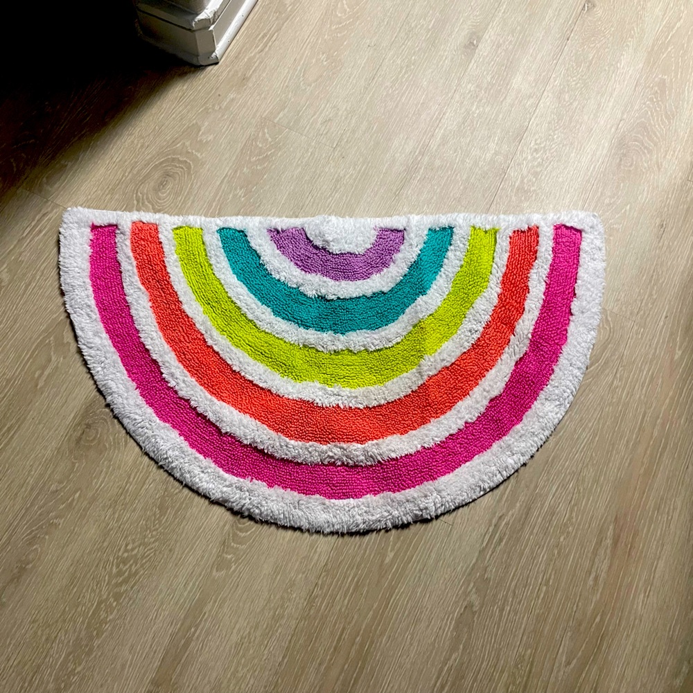 Rainbow bath rug